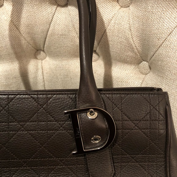 Dior Brown Leather Vintage Handbag - Picture 3 of 12